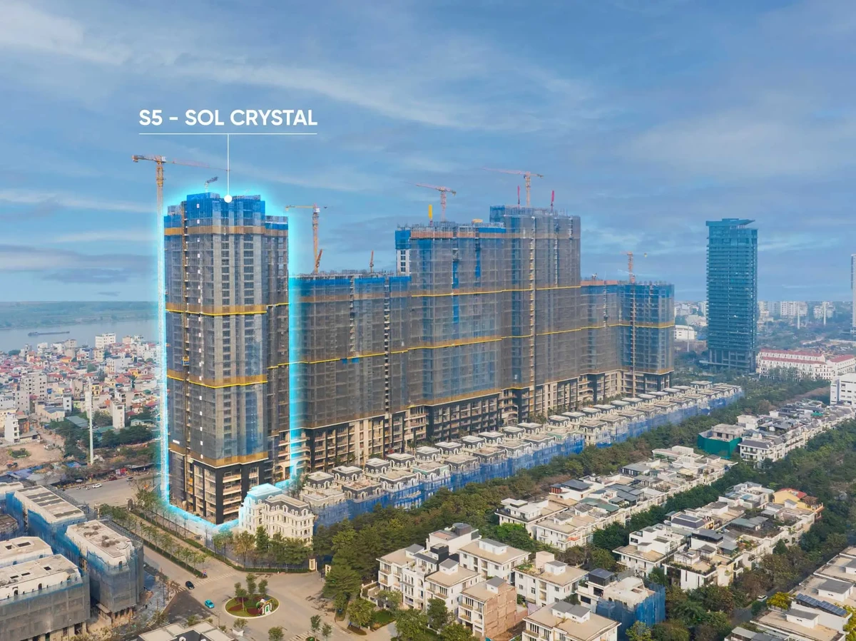 Tiến Độ Noble Crystal Tây Hồ Tháng 1/2026: Cất Nóc Tòa S5 - Sol Crystal